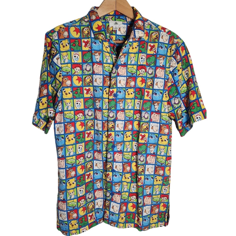 Disney Toy Story Slinky Dog‎ Mens Collared button down short sleeve S